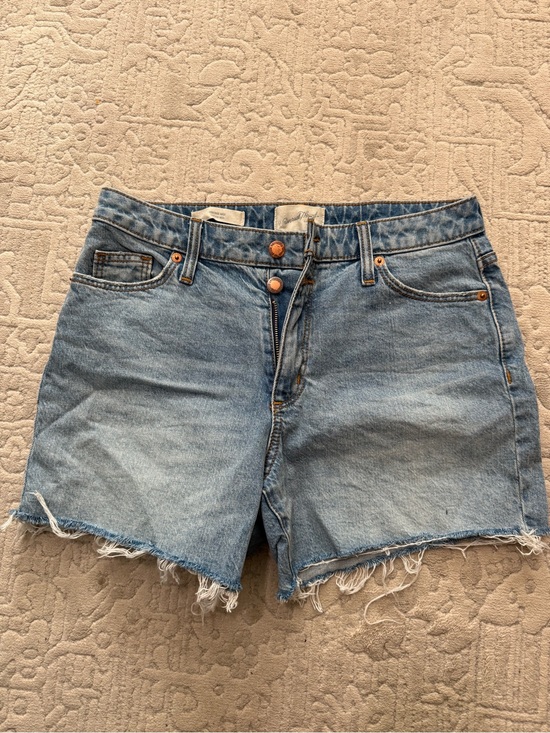 Universal Thread Pants - Universal Thread Light Blue Distressed High-Rise Denim Shorts